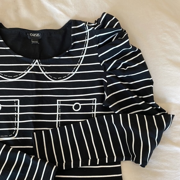 Oasis striped quirky long sleeve tee. - Picture 2 of 3